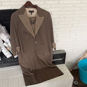 Escada Brown Blazer and dress Set